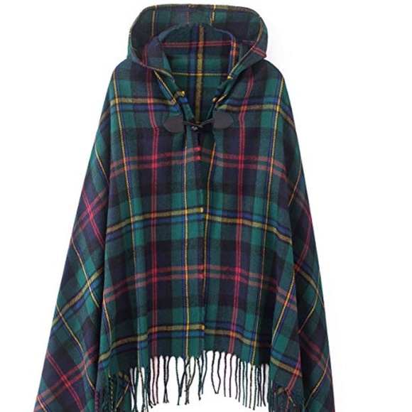 Jackets & Blazers - Vintage look wool cape with hood. Stunning!